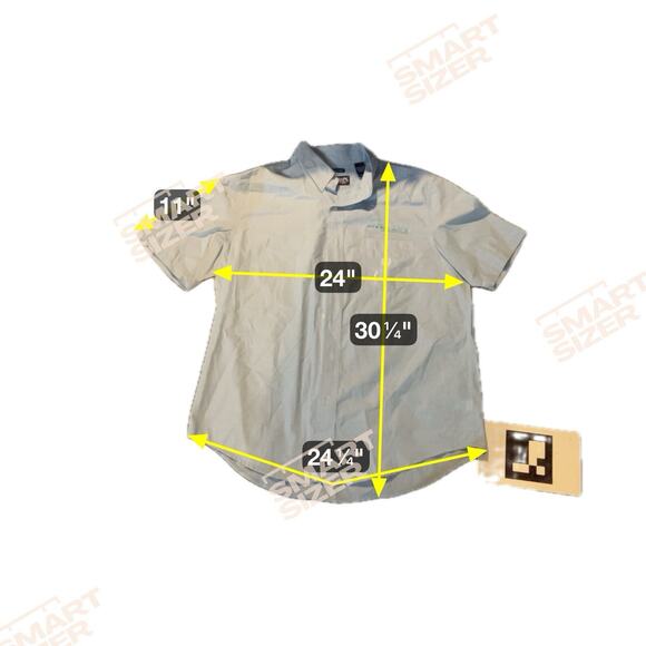 Chaps Button-Up Shirt, Men's Large Blue Plaid Short Sleeve, Easy Care River City - Picture 3 of 8